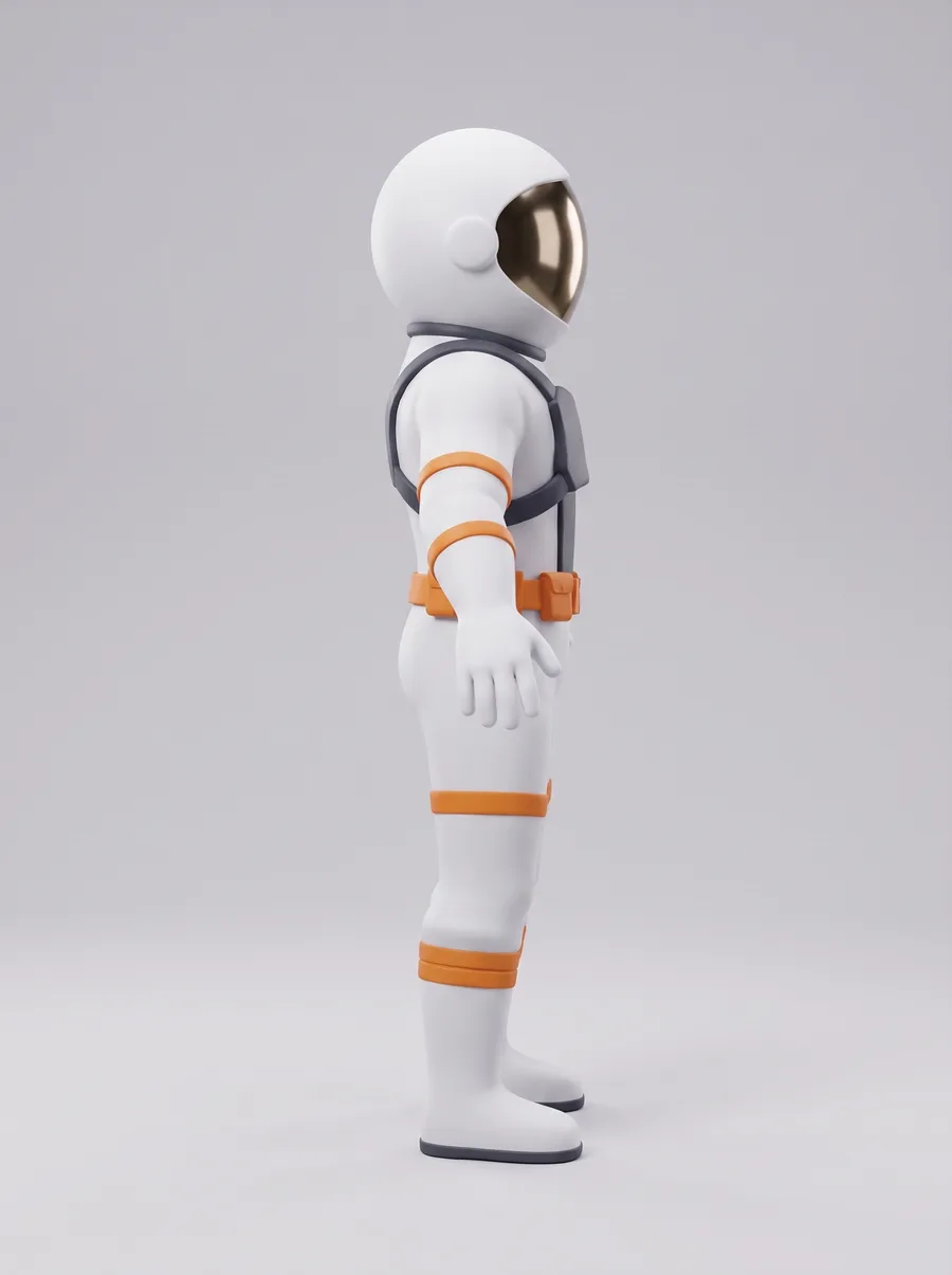 Astronaut concept, side view